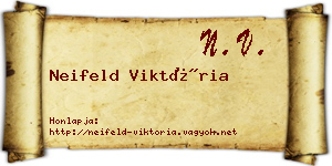 Neifeld Viktória névjegykártya
